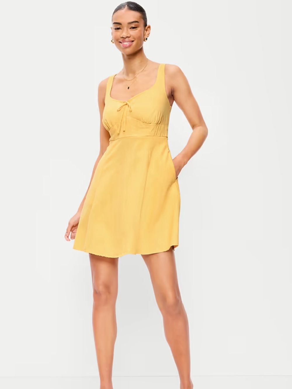 Fit & Flare Linen Mini Dress - XL